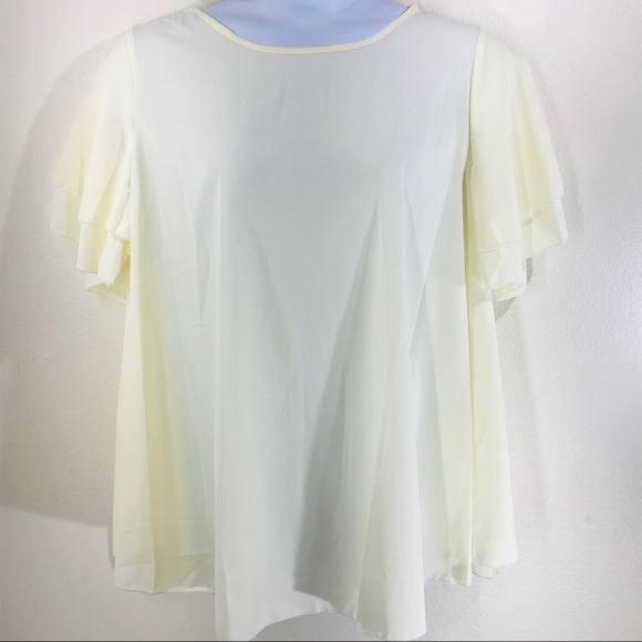 Highness Tops - Highness cream popover blouse size 1X